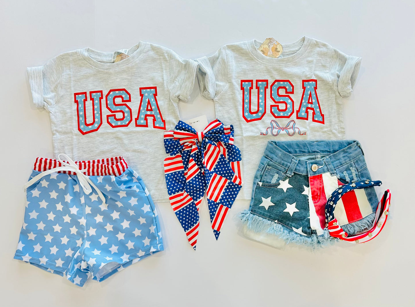 USA Heather Gray Tee