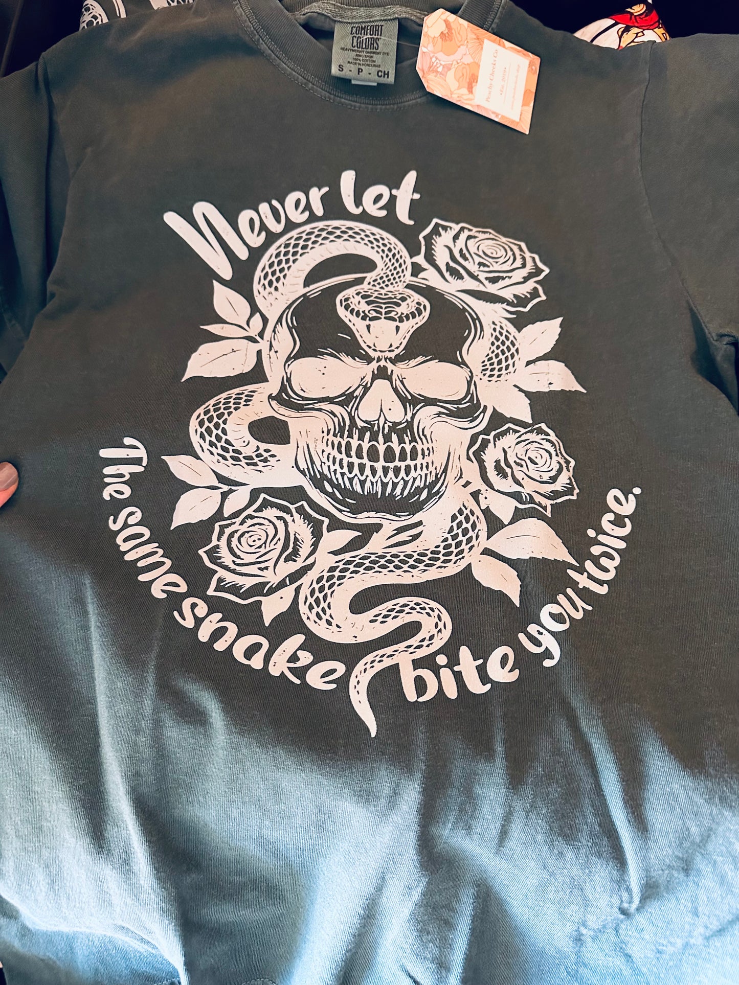 Never Let The Same Snake Bite You Twice Comfort Color Tee RTS
