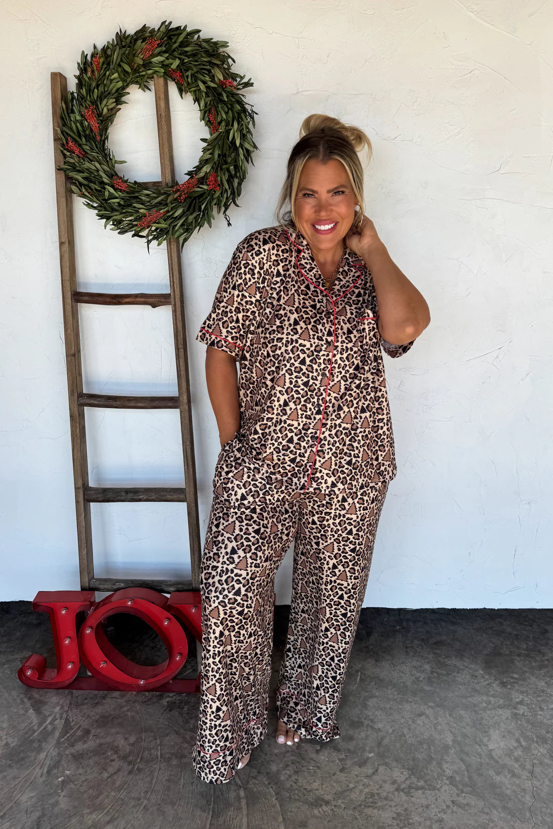 Spotted Leopard Tree’s Luxe PJ Set PreO
