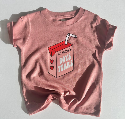 All Natural Boy Tears Mauve Tee