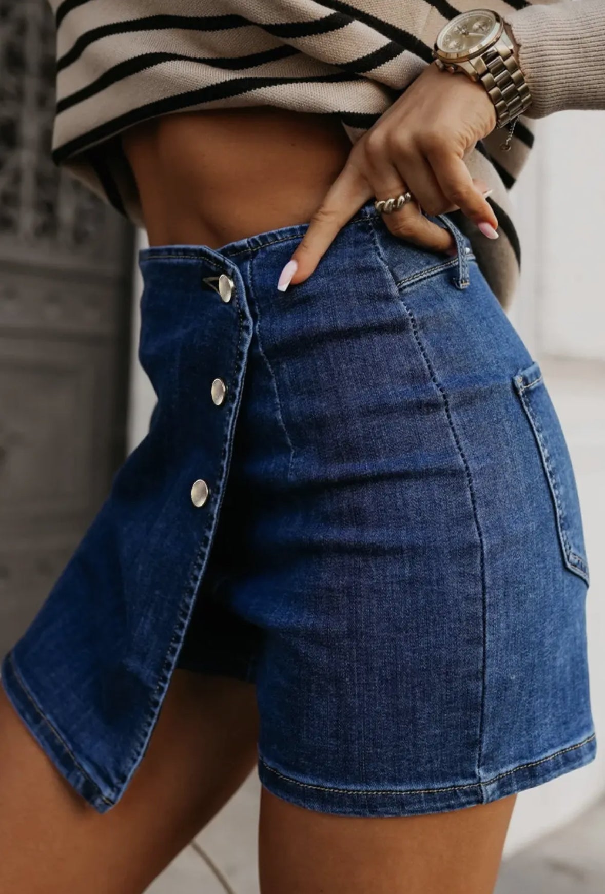 Button Denim Skort RTS