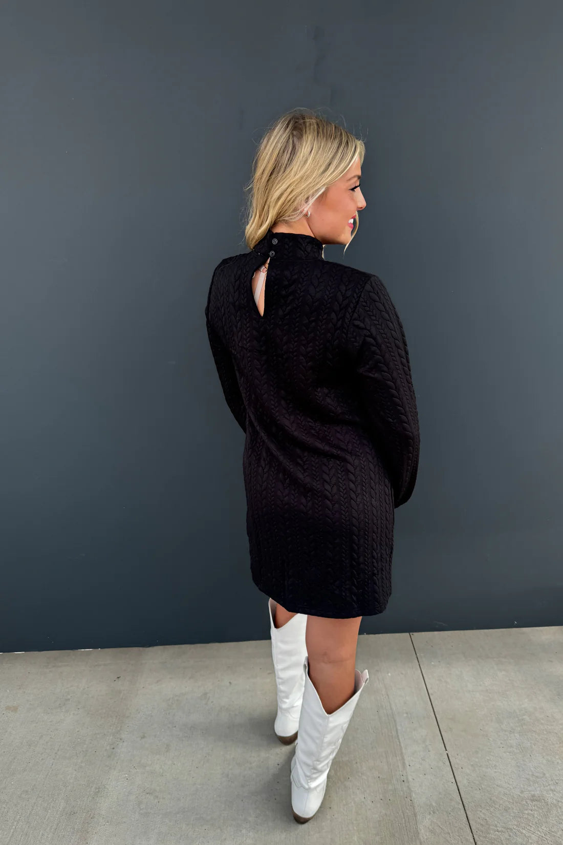 Flirting With Fall Knit Pocket Sweater Dress RTS