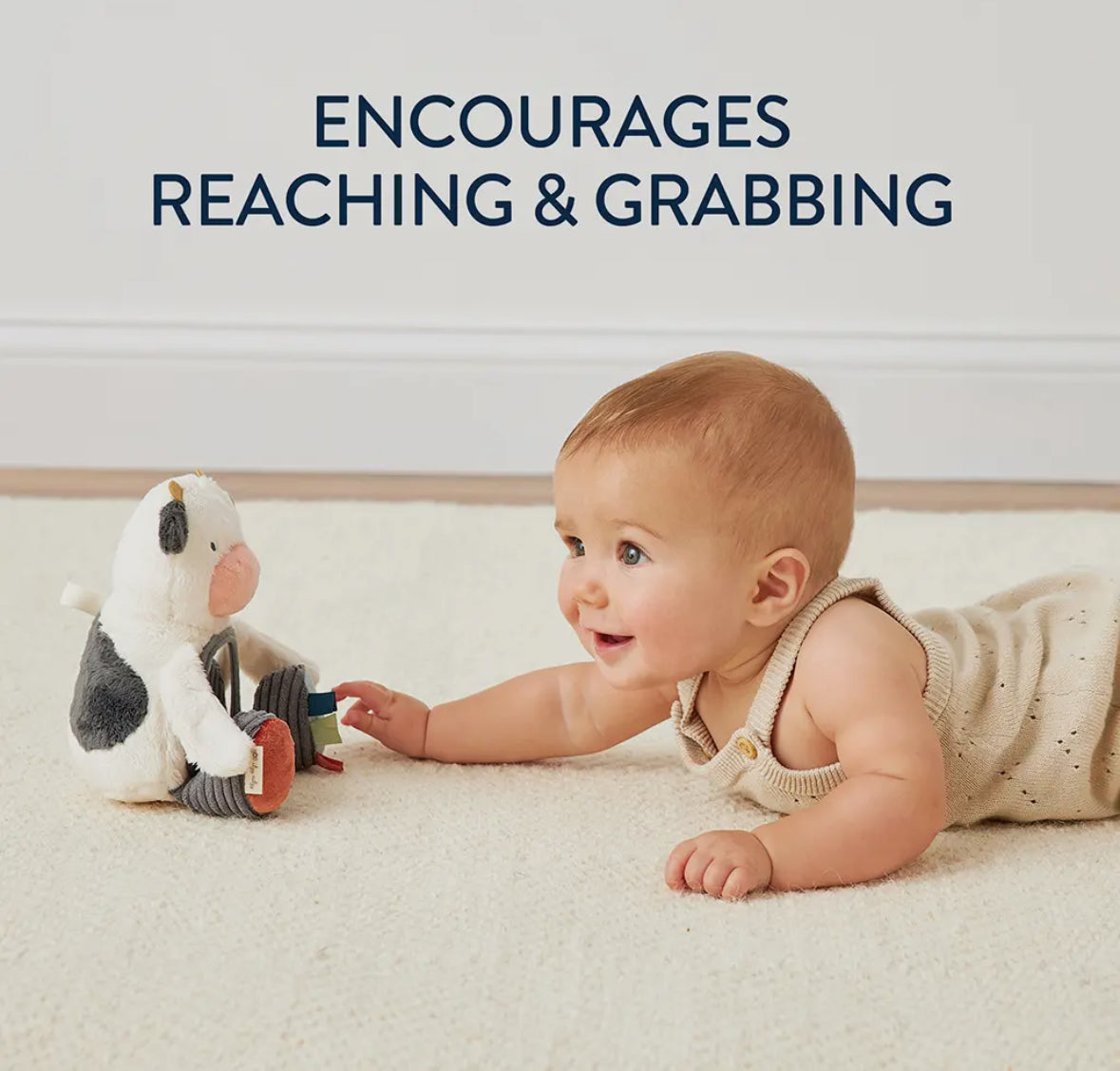 Carmen the Cow - Itzy Bitzy Mirror™ Travel + Tummy Time Toy