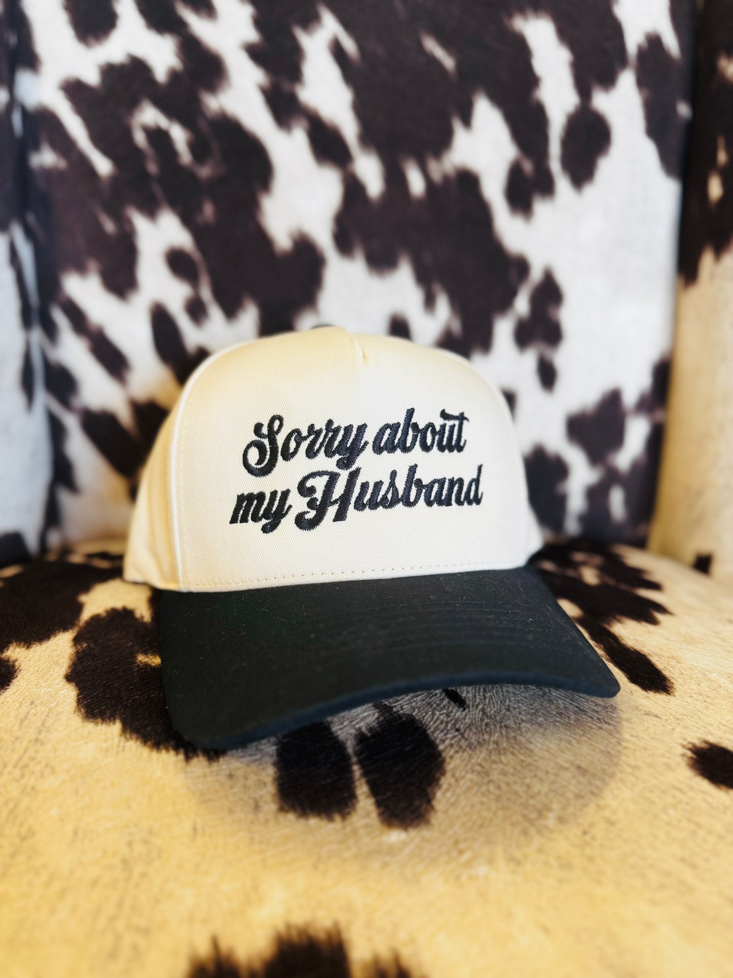 Sorry about My Husband Embroidered Hat