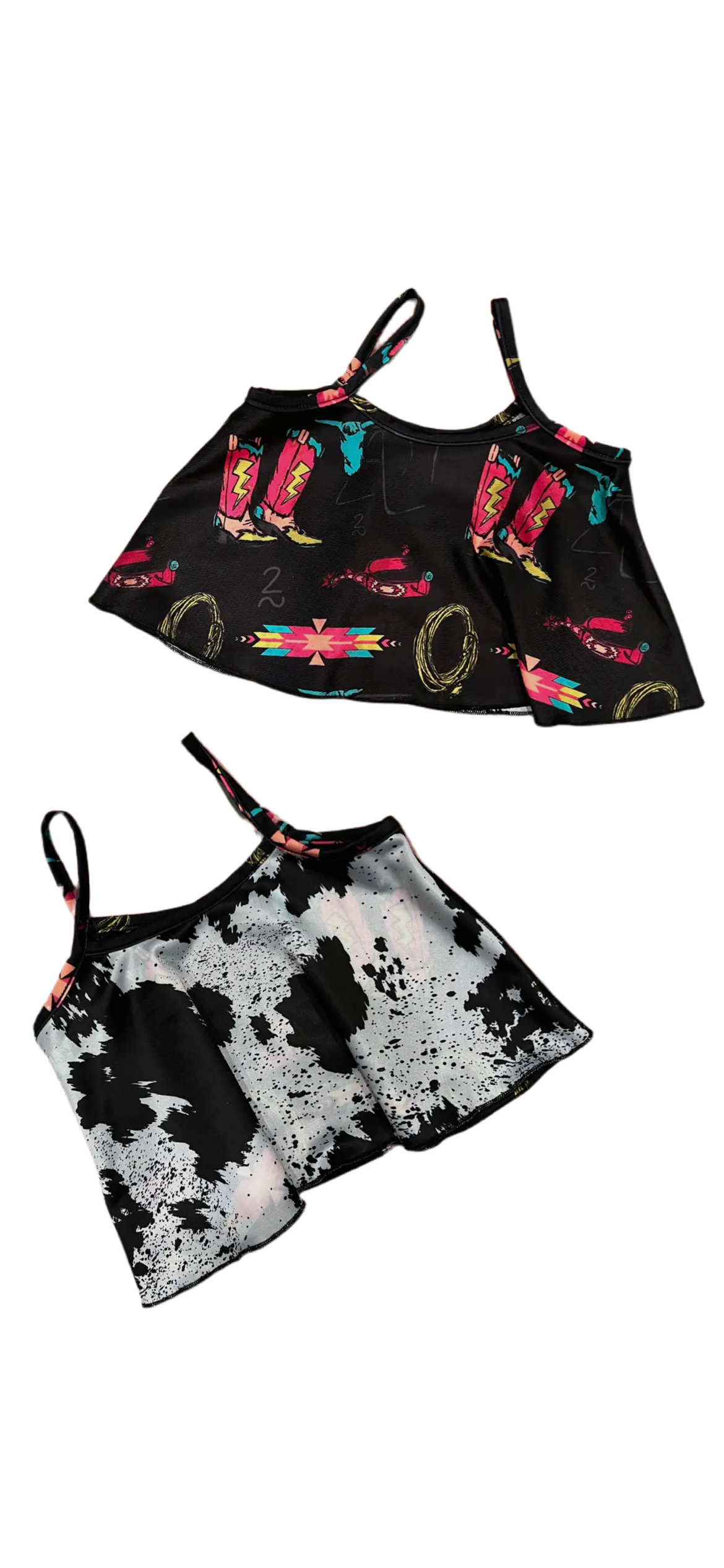 Girls Western Reversible Flowy Tank