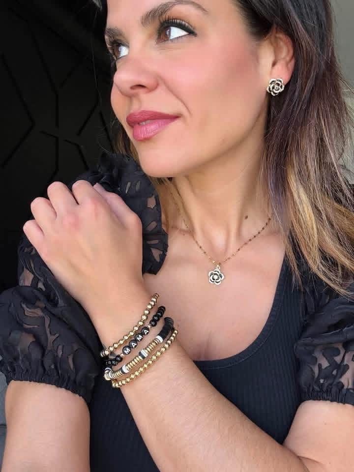 Mama Bracelet Stack Black