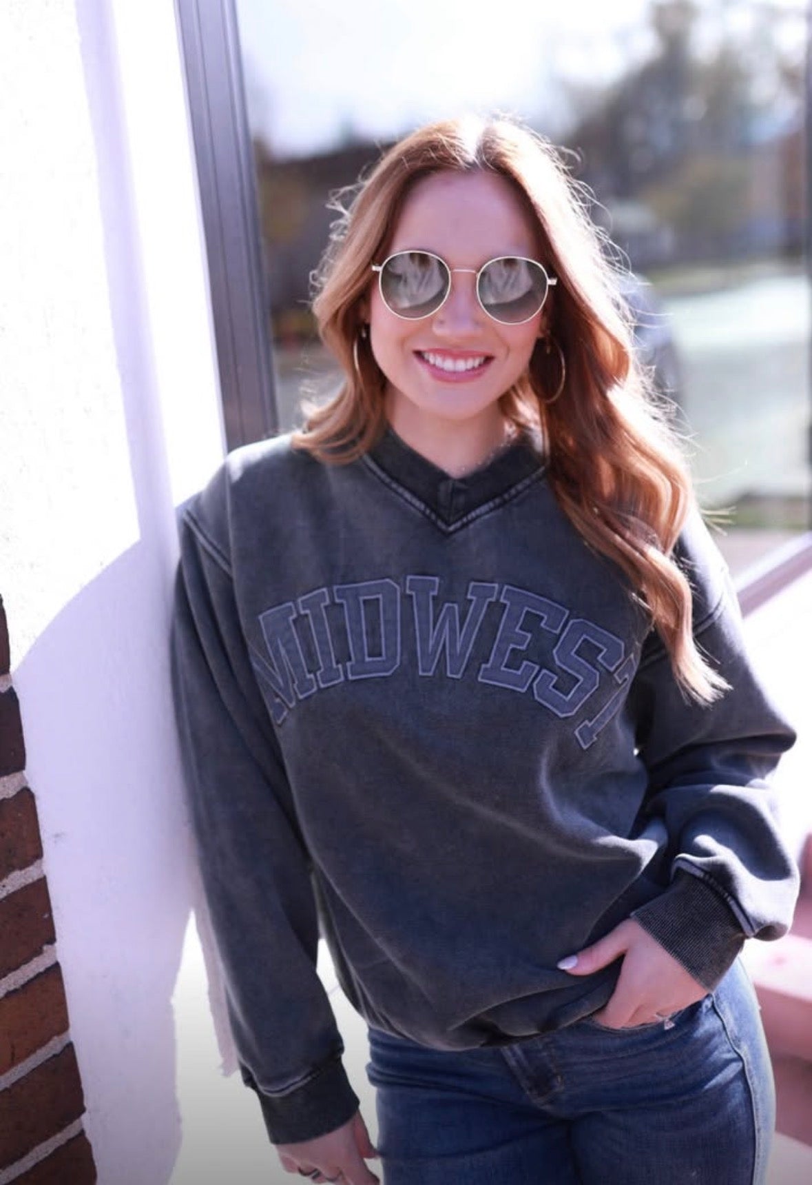Maddie Midwest V-Neck Crew