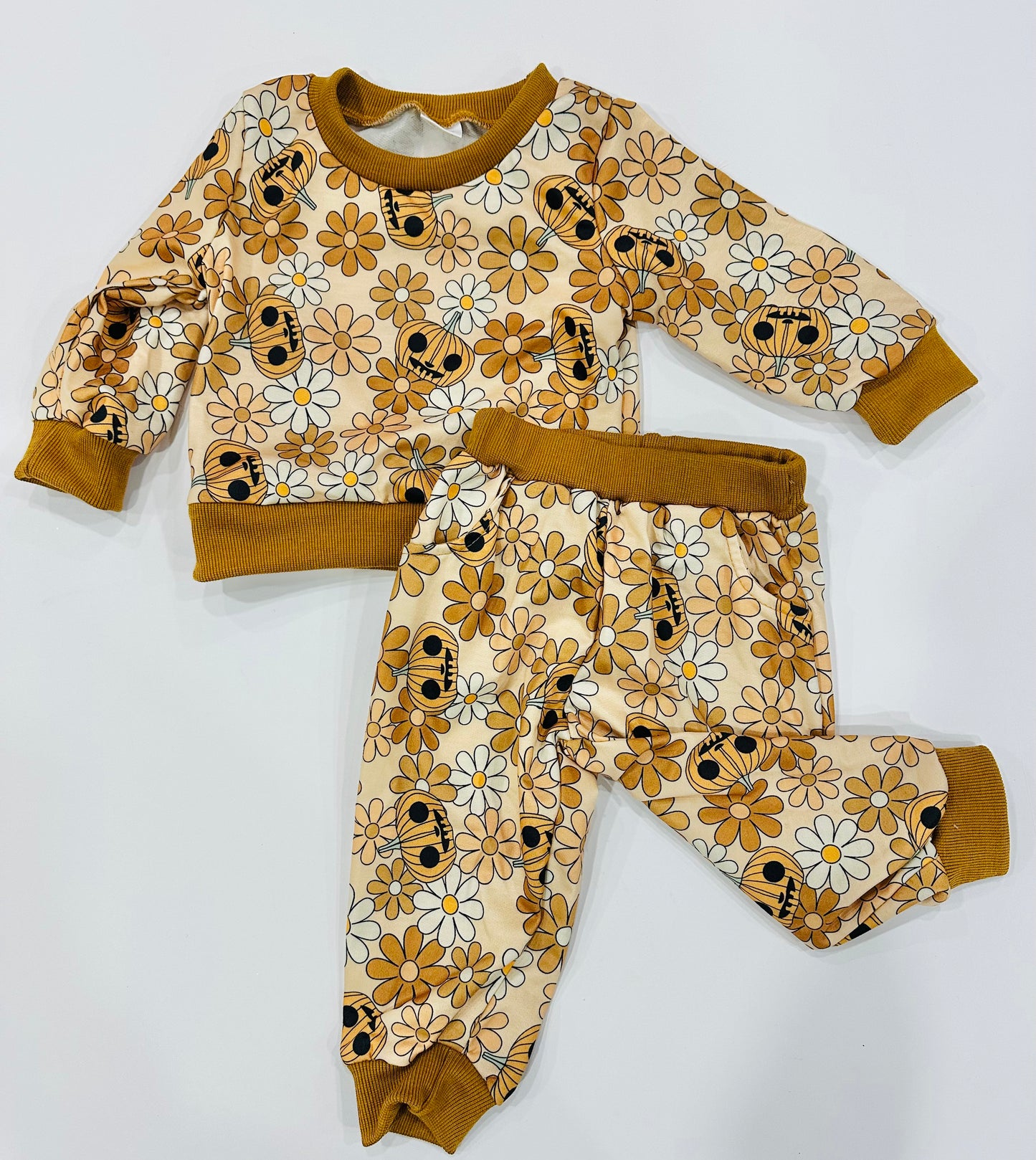 Pumpkin Spice Floral Jogger Set