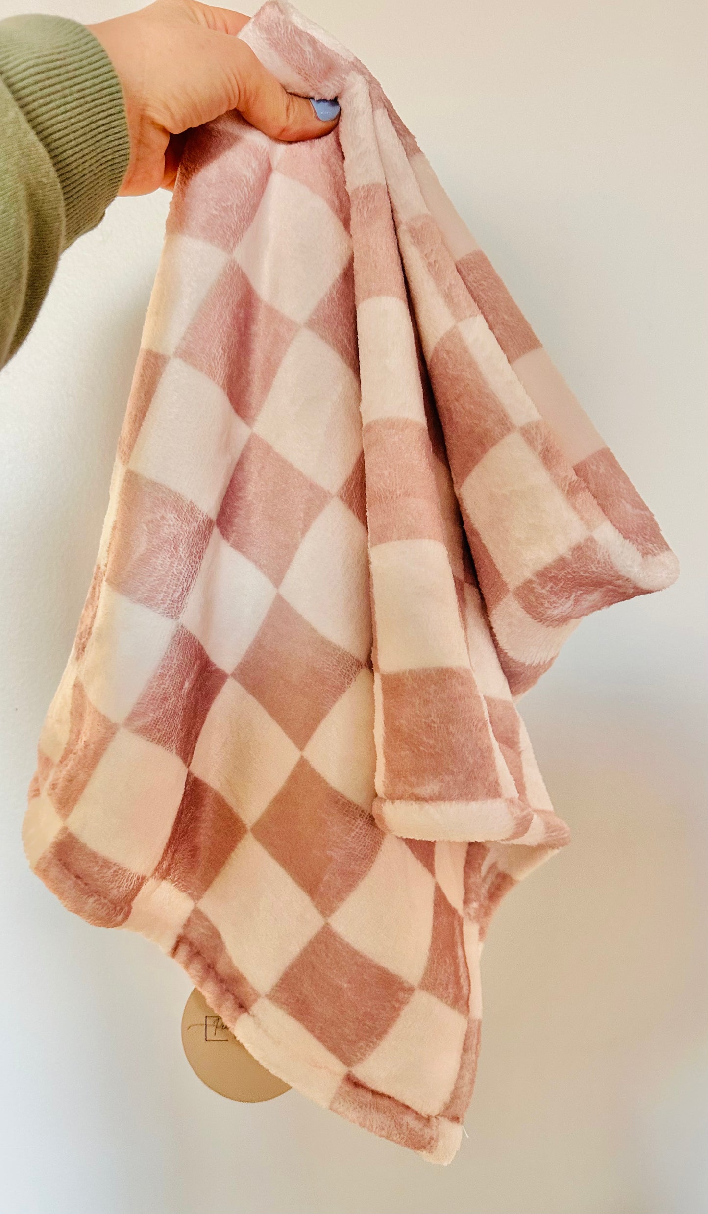 Neutral Check Baby Blanket RTS