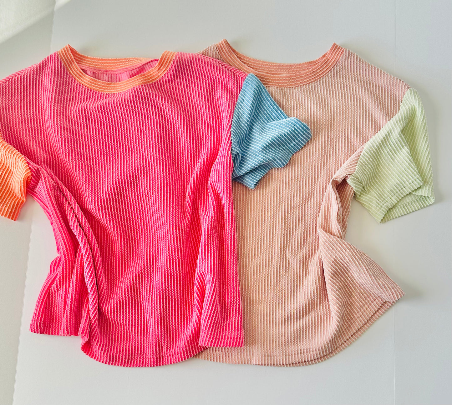 Ribbed Spring Colorblock Top RTS