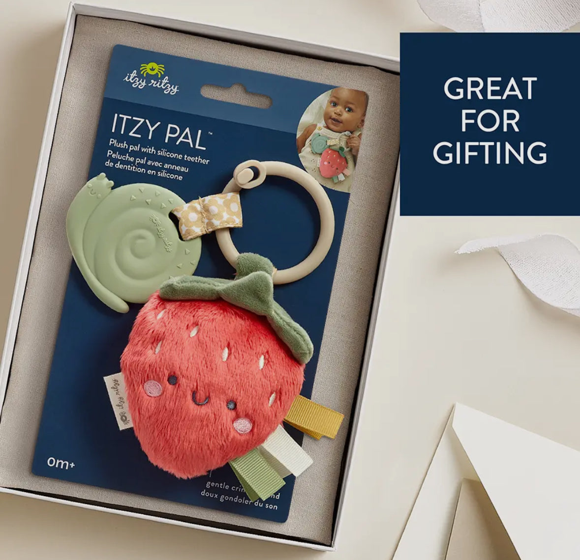 Itzy Pal™ Strawberry Plush + Teether RTS