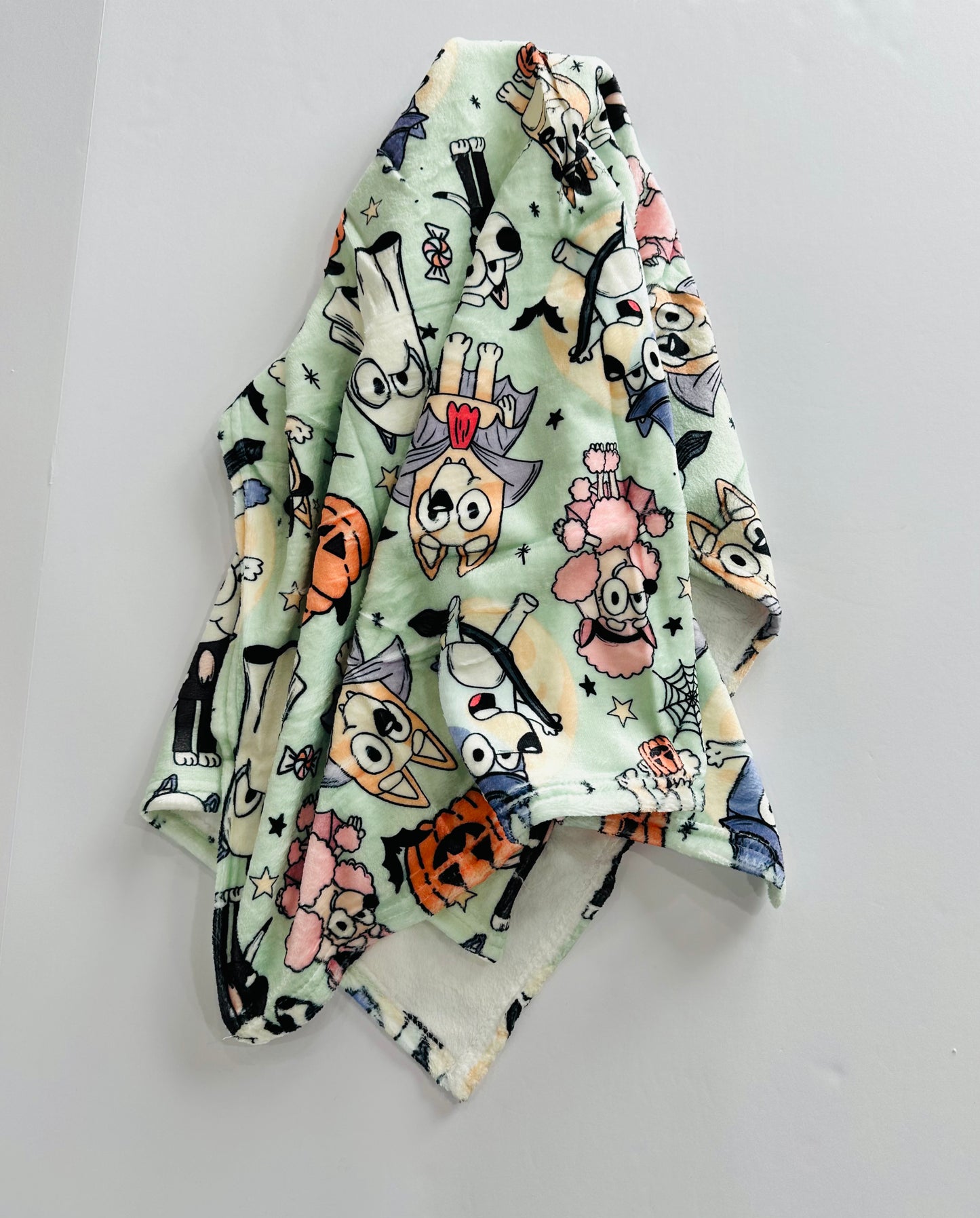 Bluey Ghosty Spooky Fall/Halloween Throw RTS