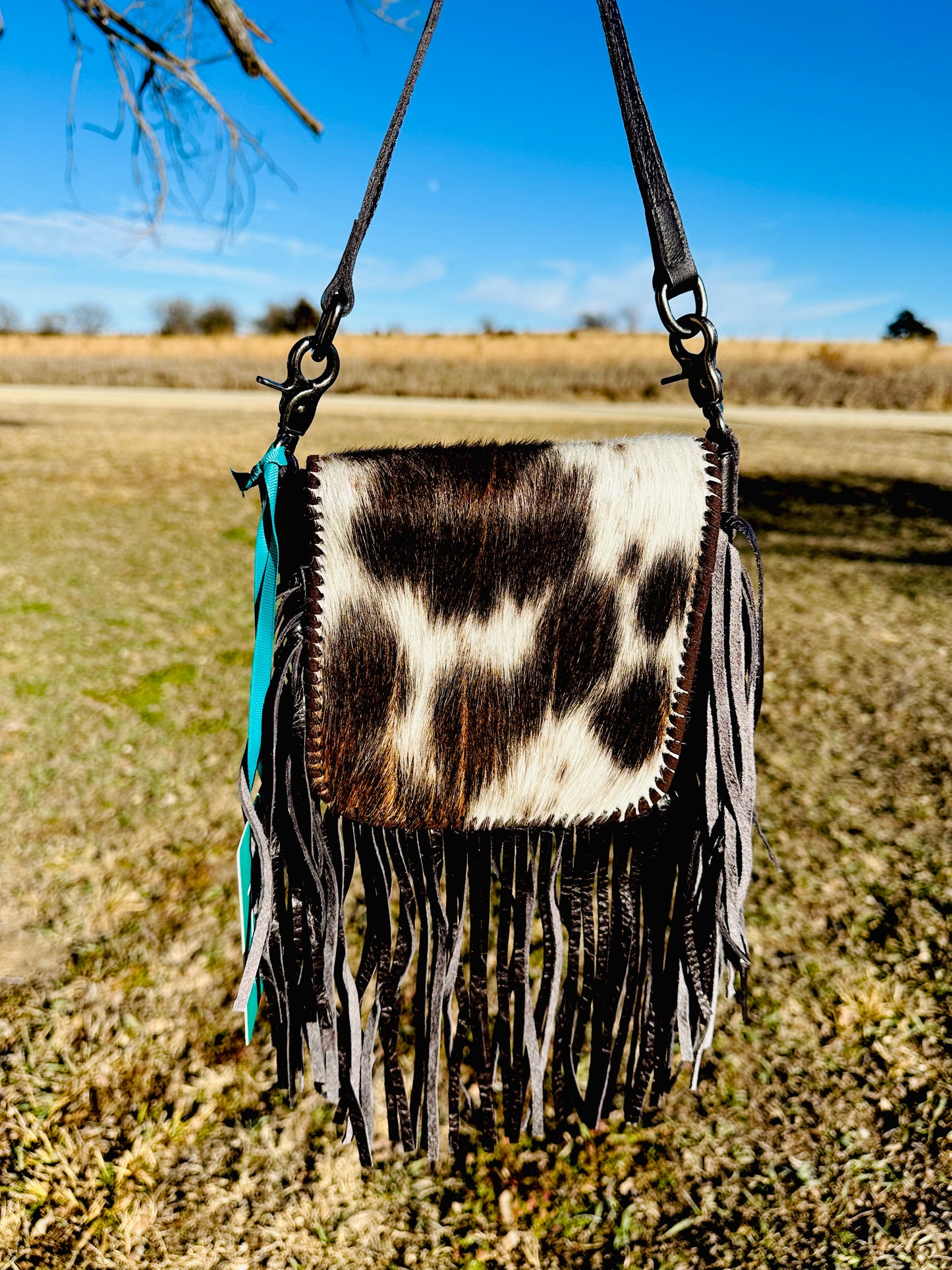 Genuine Leather Cowhide Collection Fringe Crossbody Montana West