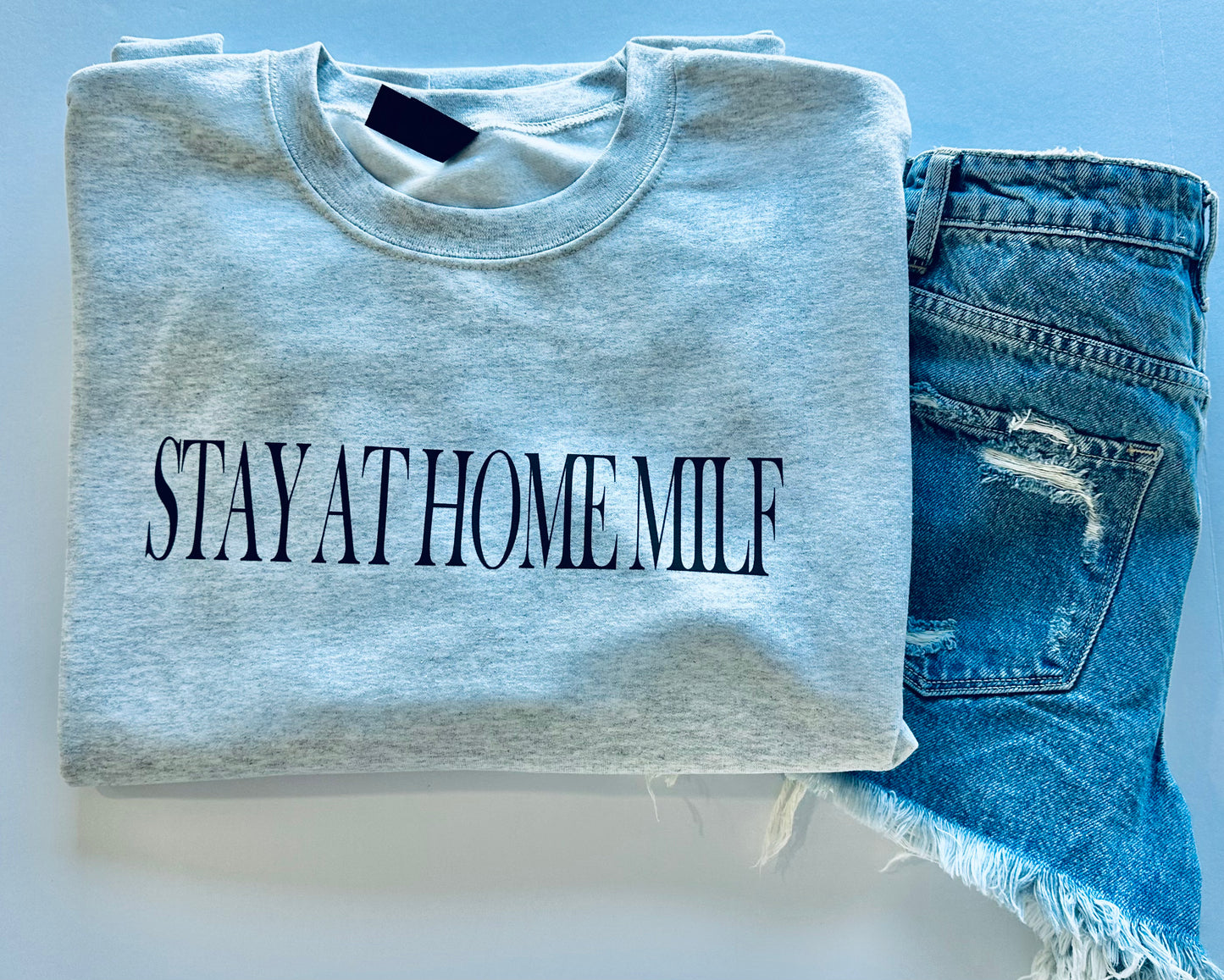 Stay At Home Milf Gildan Ash Crew Large