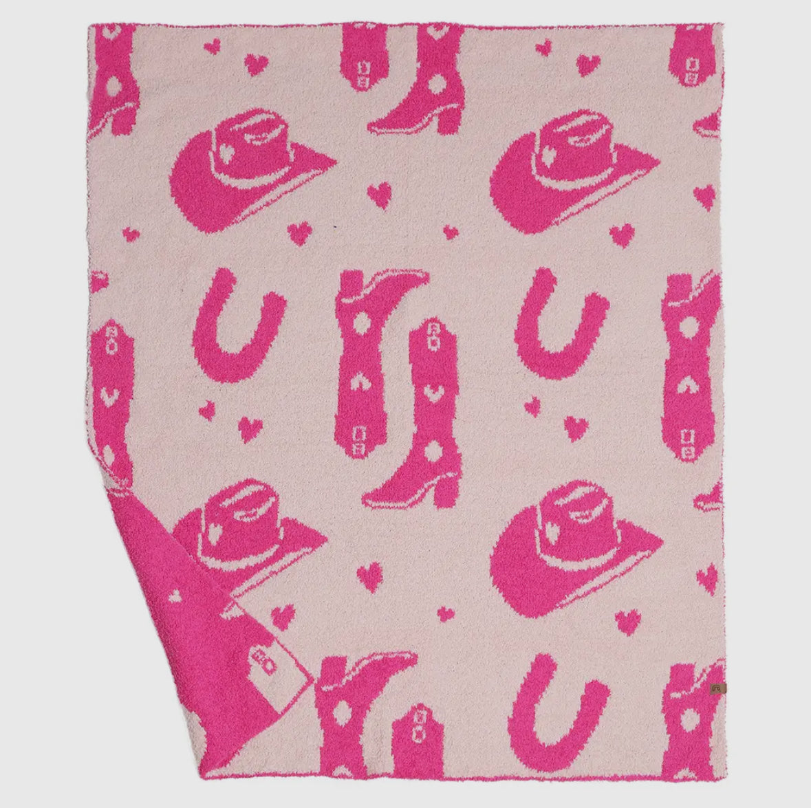 Kids Reversible Cowgirl Luxe Throw Blanket