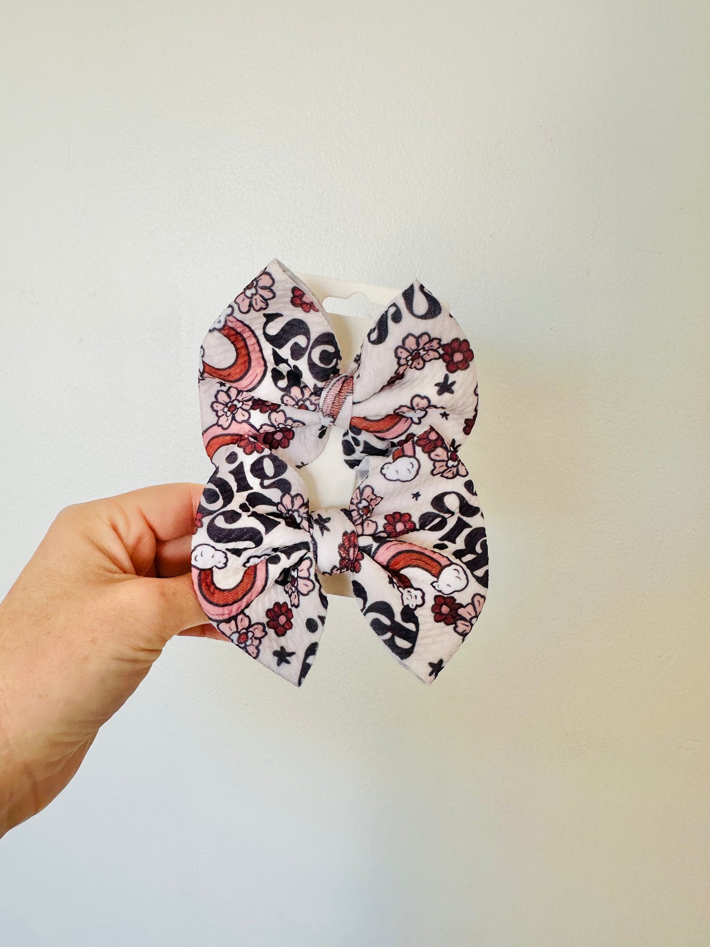 Big Sis Neutral Floral Piggies RTS