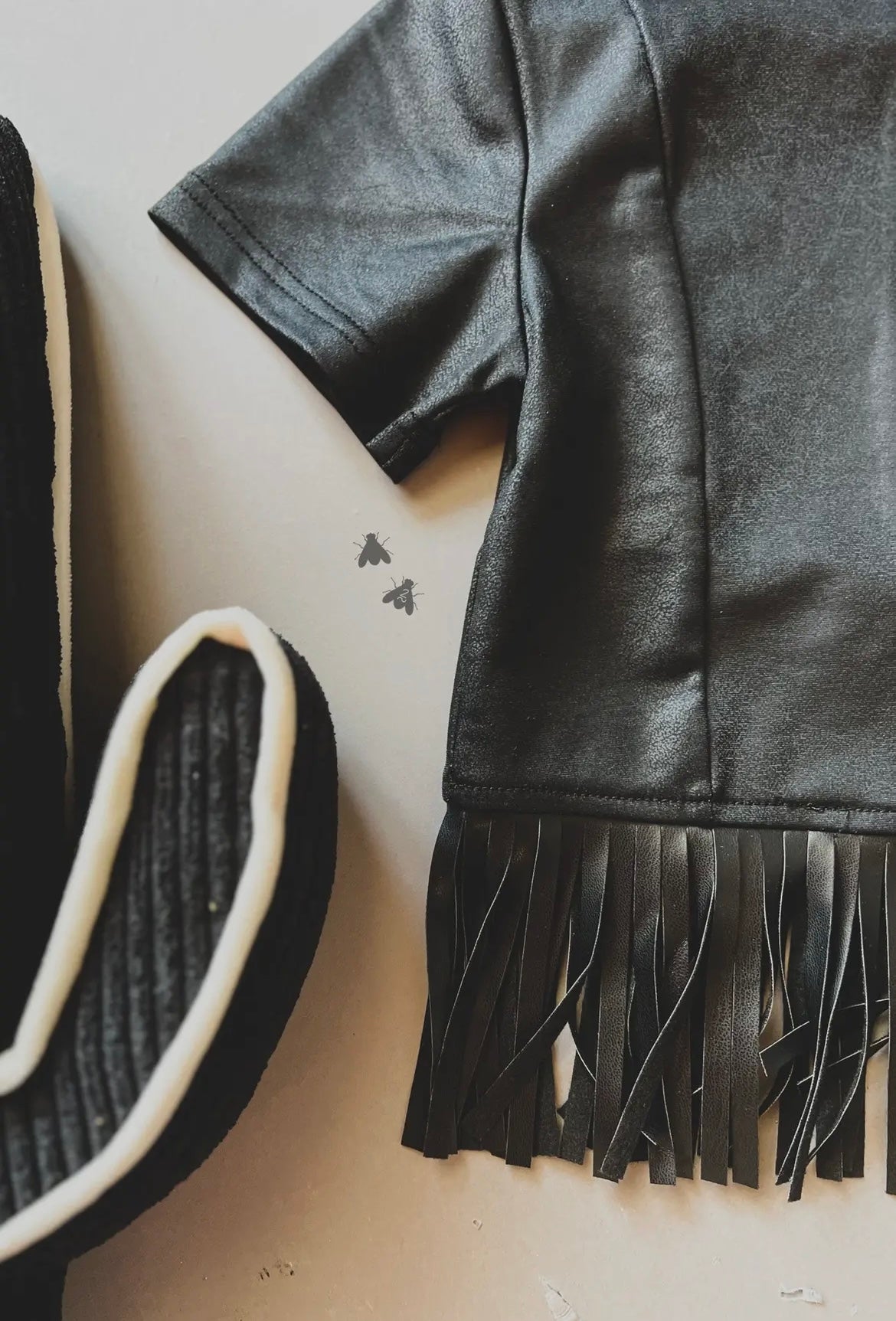 Fallon Fringe Black Top - Womens