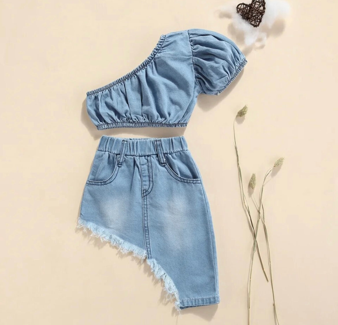 Demi Two Piece Denim Set RTS