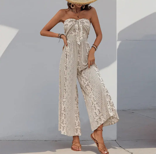 Strapless Flowy Floral Romper RTS