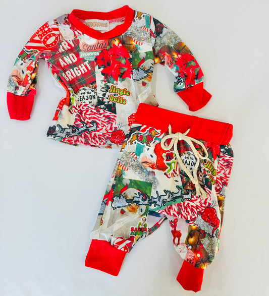 Christmas Mash Up PJ 0/3M