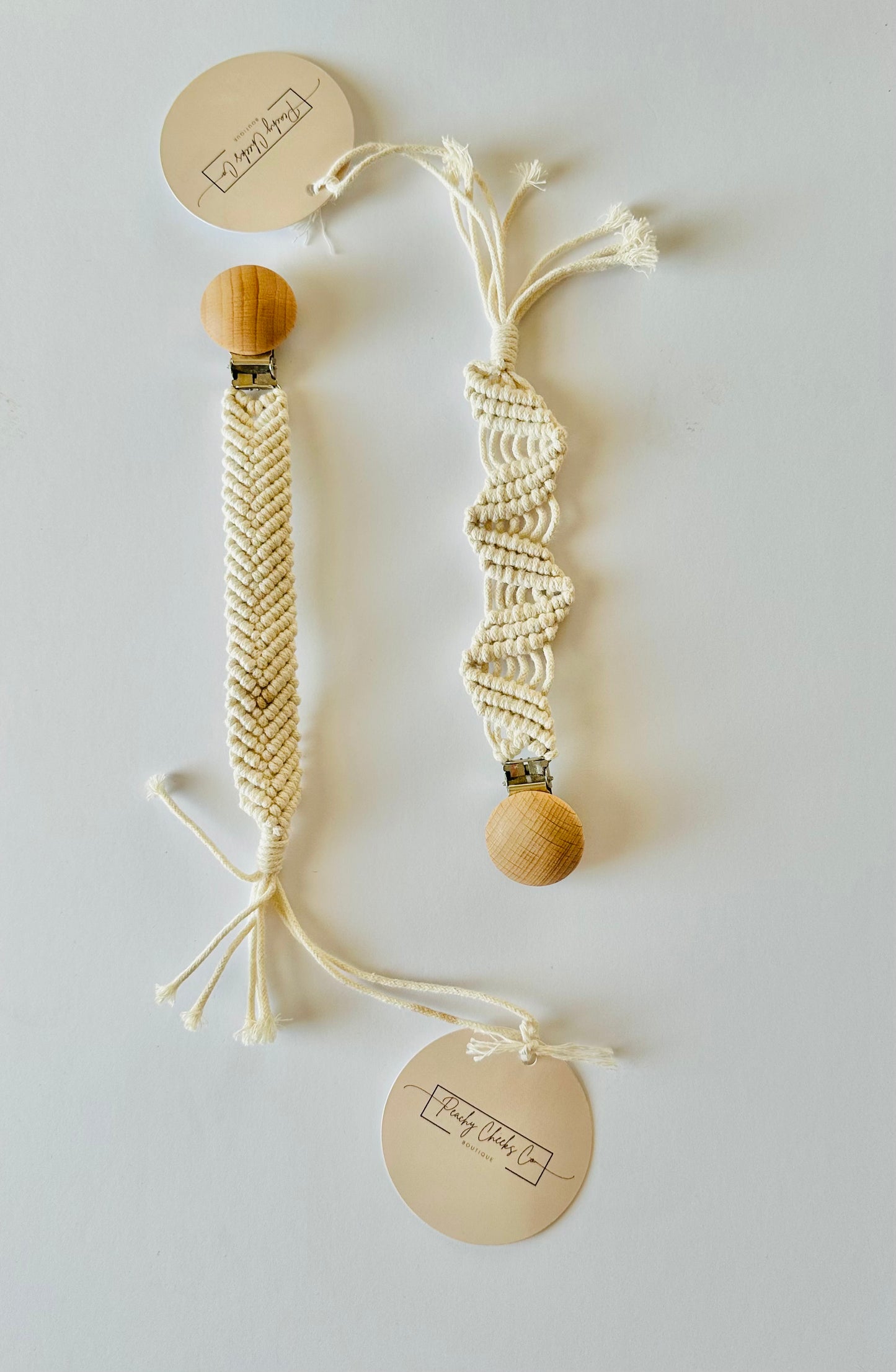 Boho Macrame Paci Clip