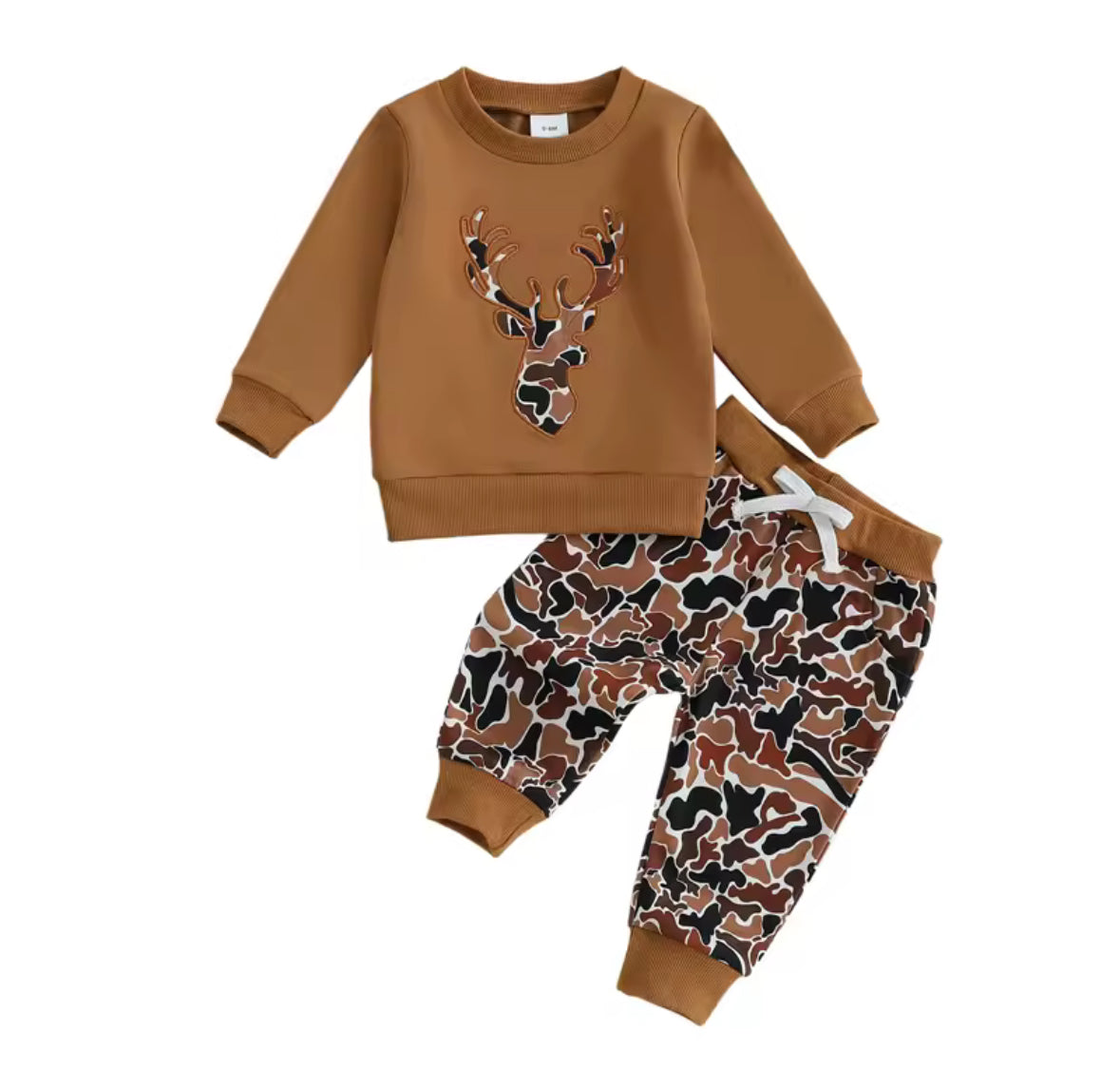 Camo Stag Embroidered Set RTS