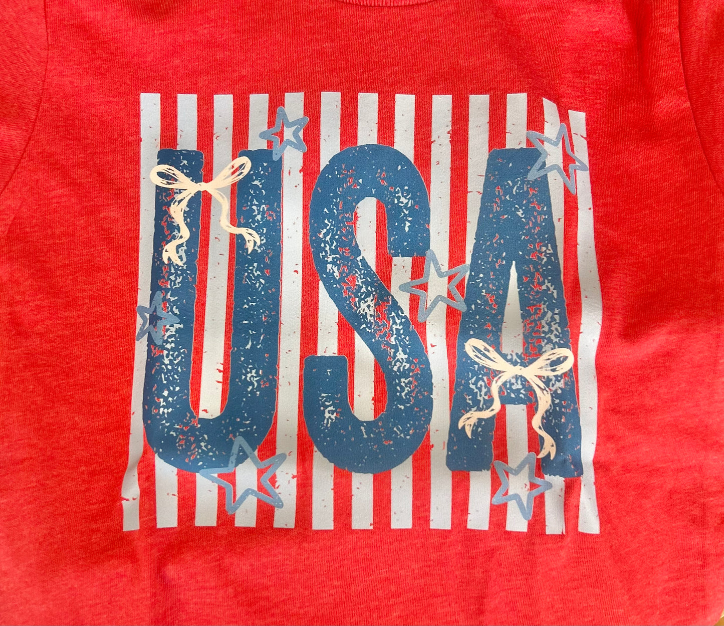 USA Stars & Bows Kids Tee