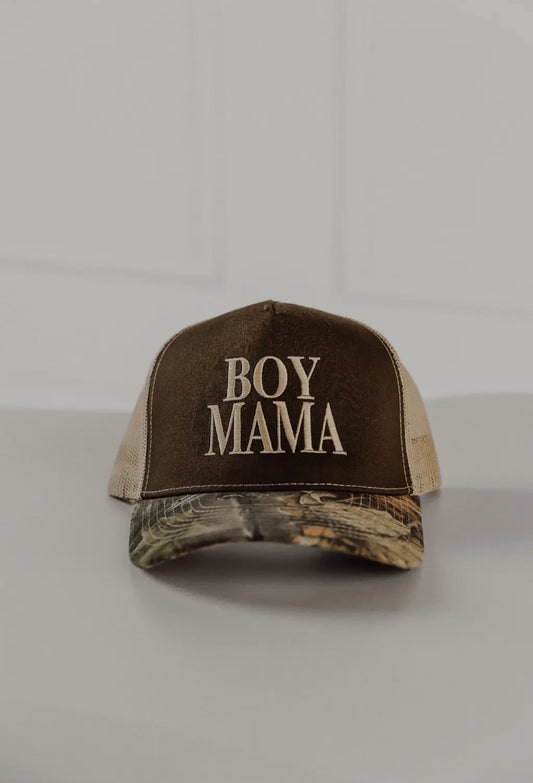 Boy Mama Camo Embroidered Hat RTS