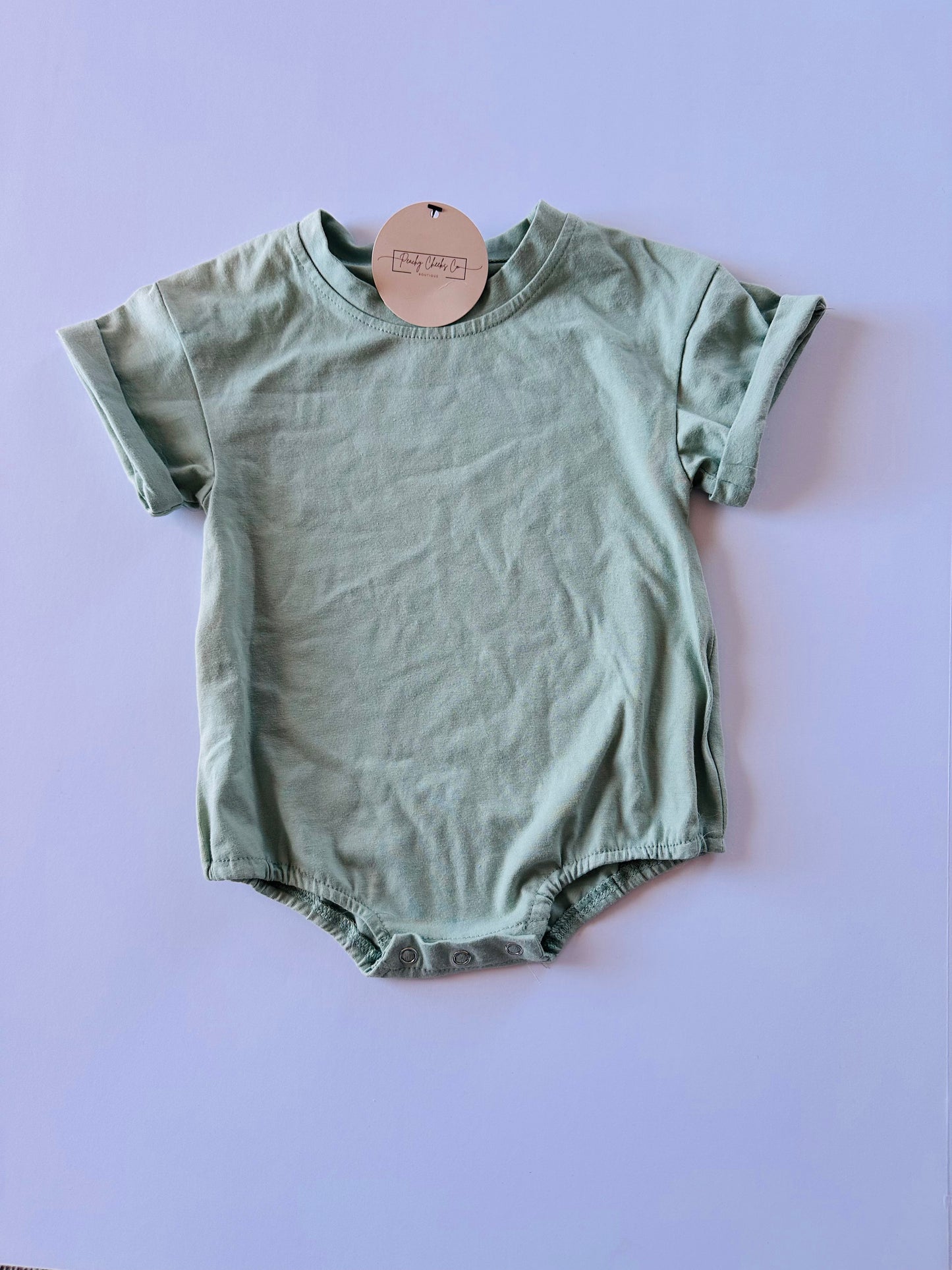 Aqua Kennedy Onesie w/Pinned Sleeves 12M RTS