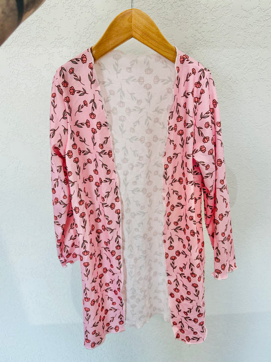 Girls Floral Cardigan