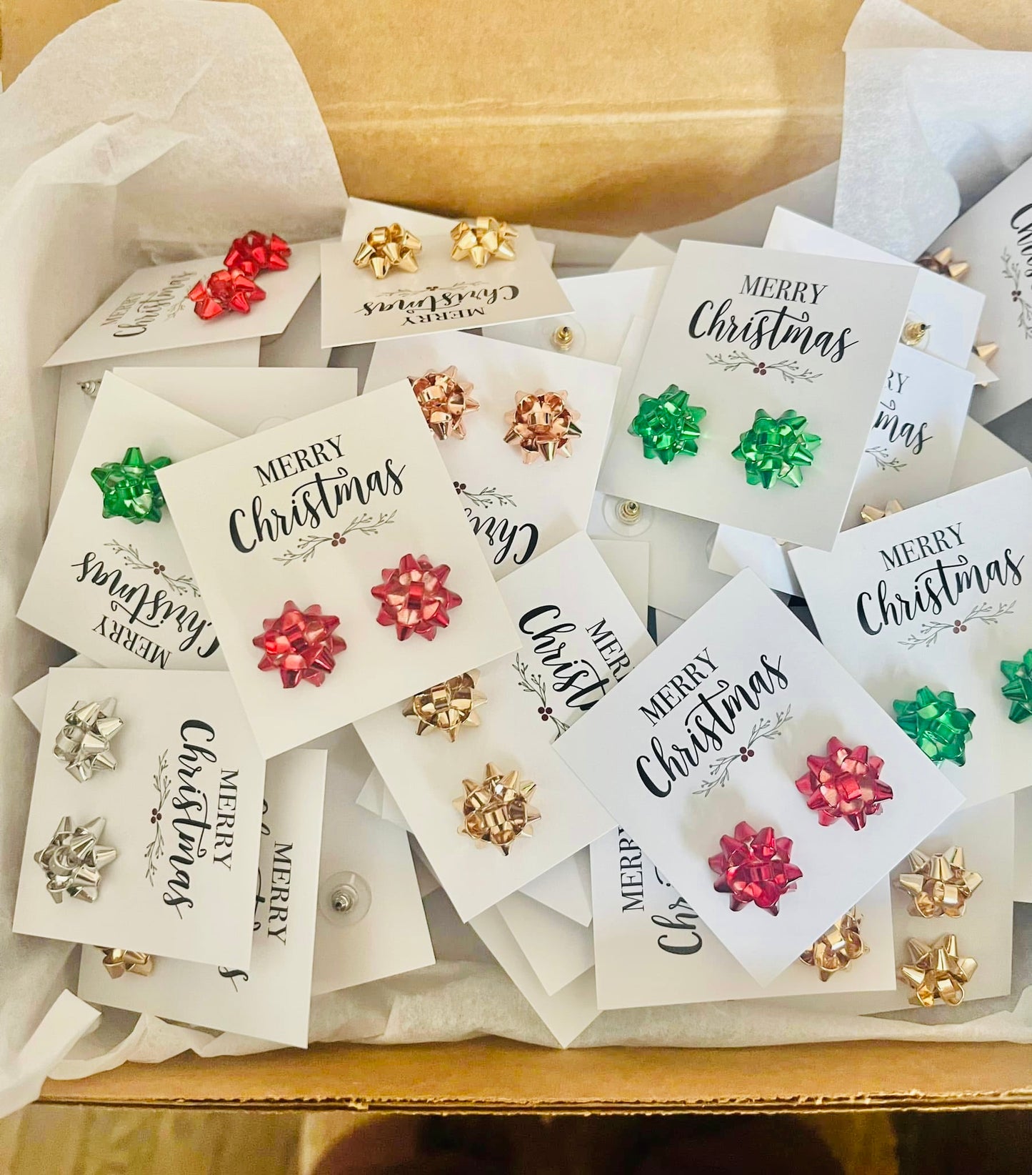 Christmas Bow Earrings