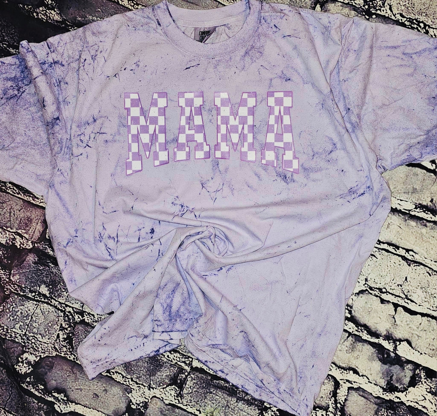 Lavender Check Mama - Color Blast Comfort Color