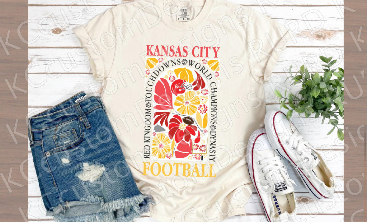 Ivory Floral Chiefs Tee RTS