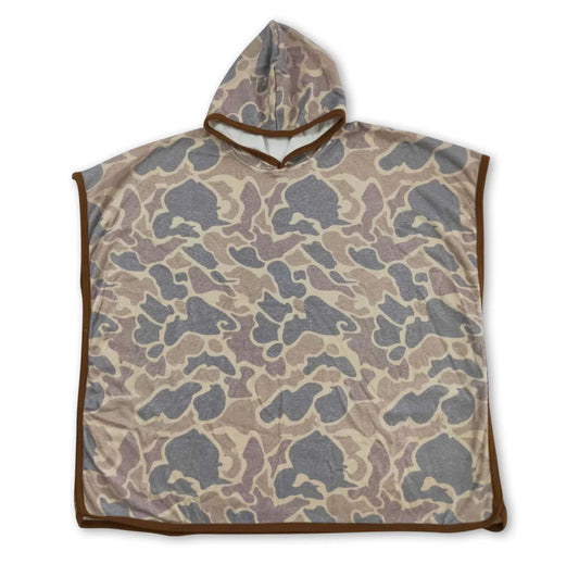Retro Camo Hooded Towel / Swim Cover