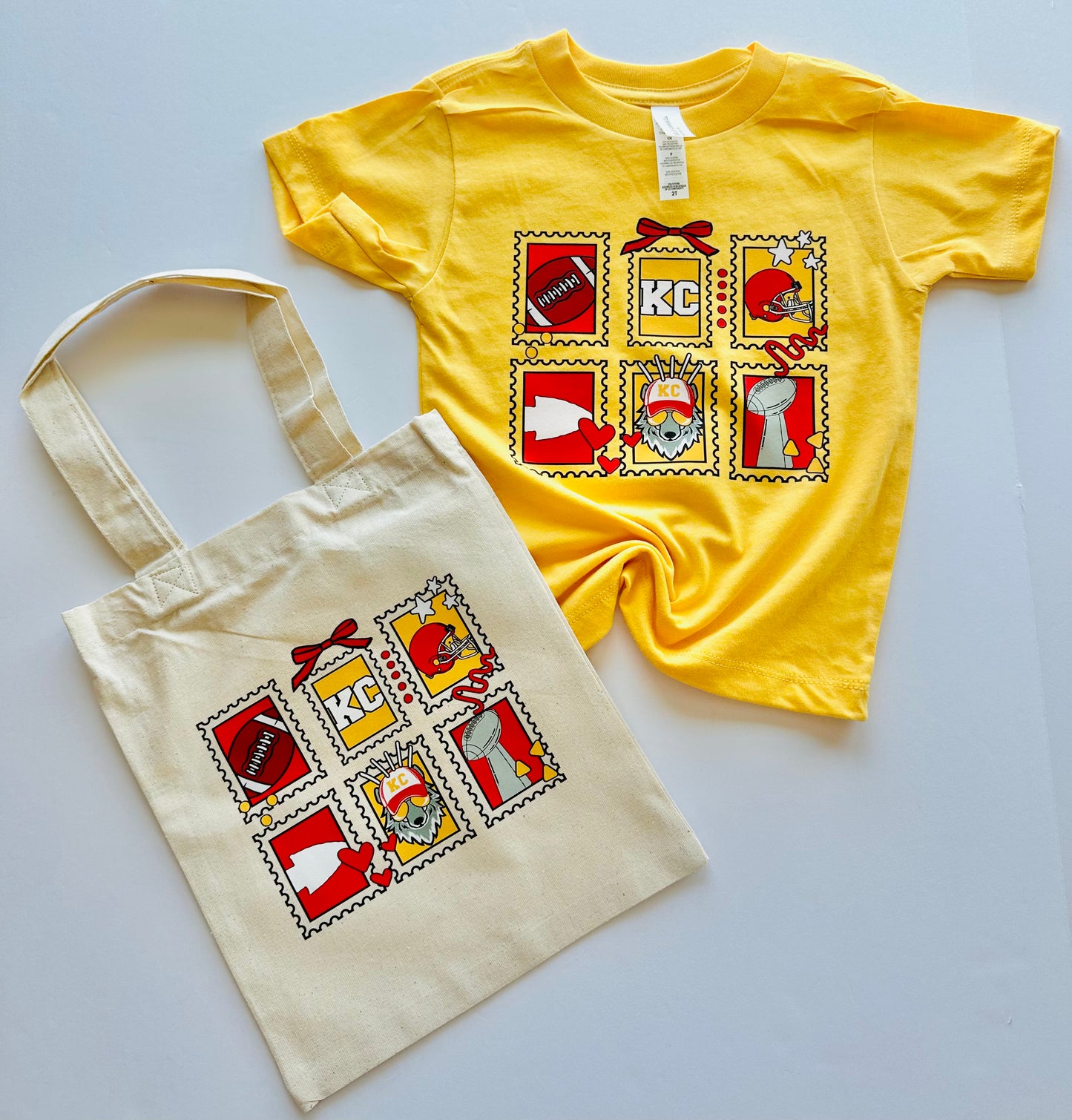 KC Vintage Stamp Coquette CANVAS TOTE