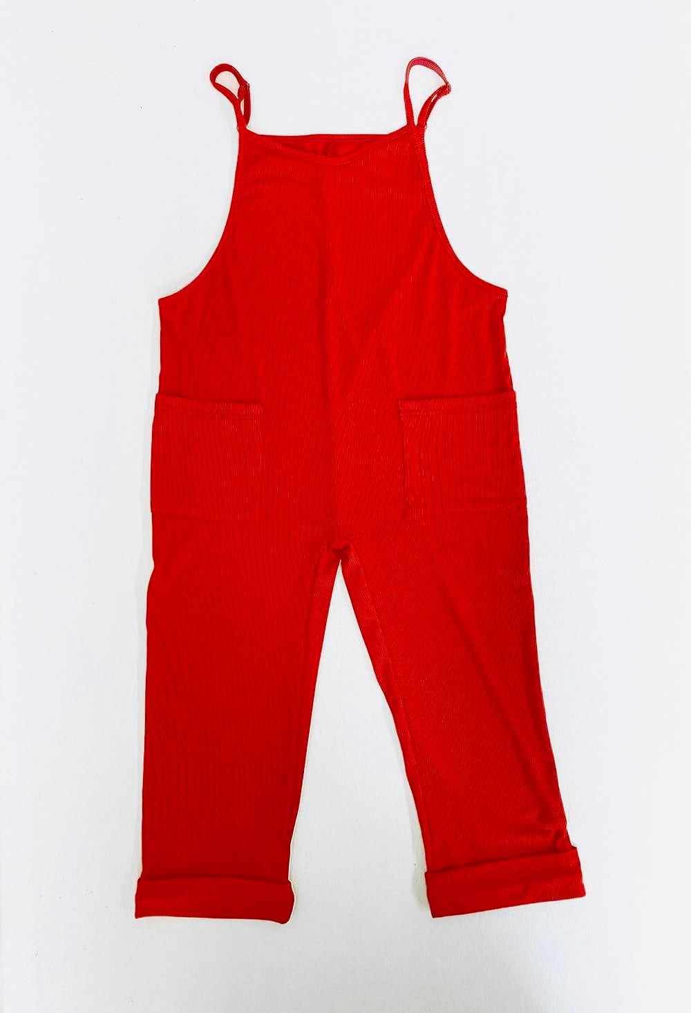 Eera Red Soft Ribbed Romper