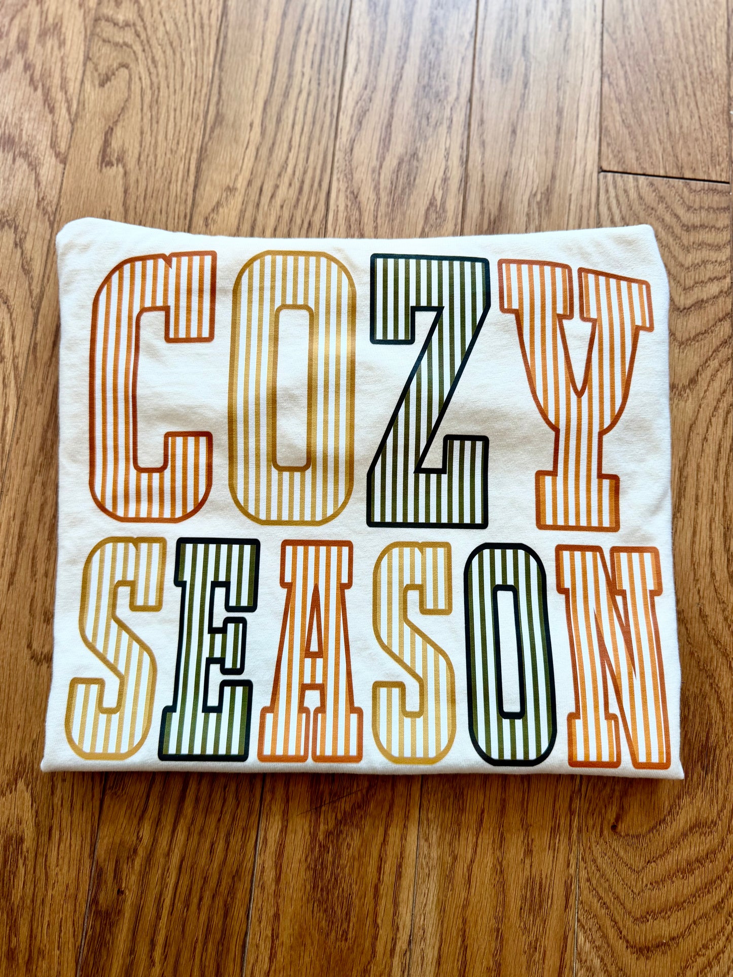 Autumn Cozy Season Striped Tee