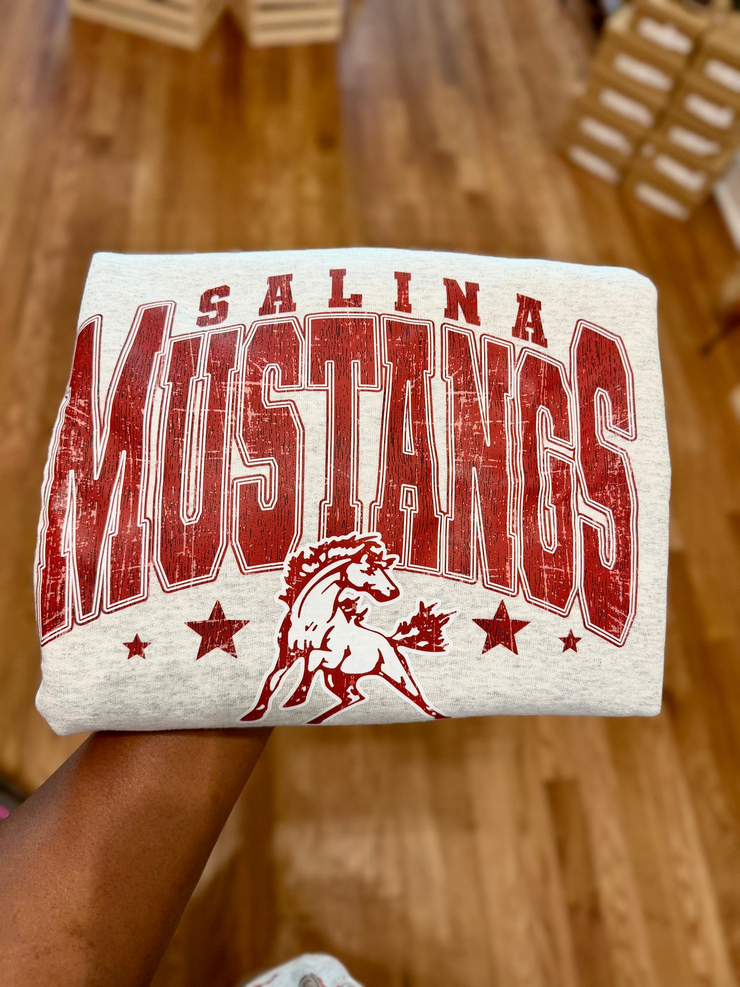 Vintage Salina Mustangs Crew