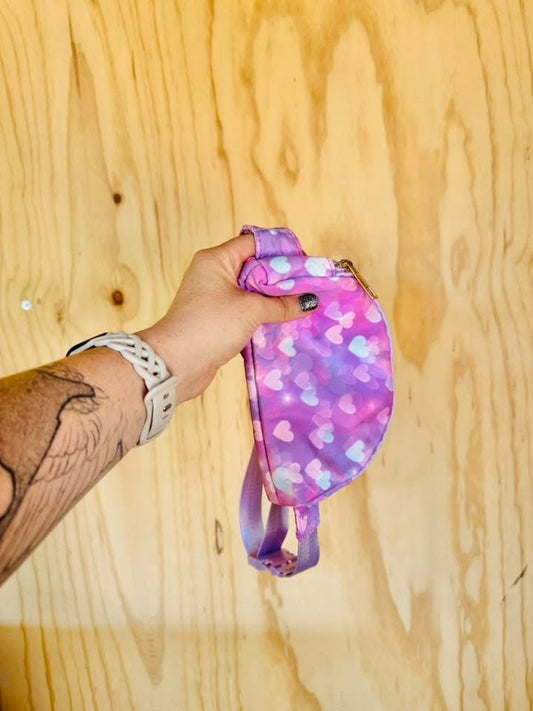 Girls Gradient Hearts Belt Bag
