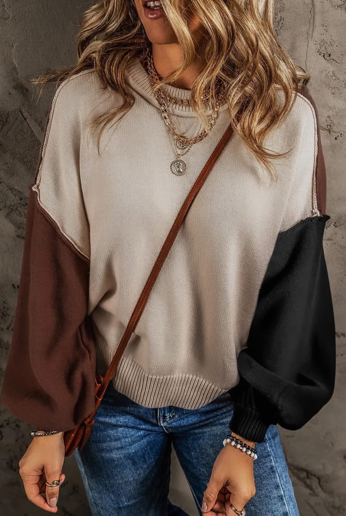 Mocha Colorblock Pullover RTS