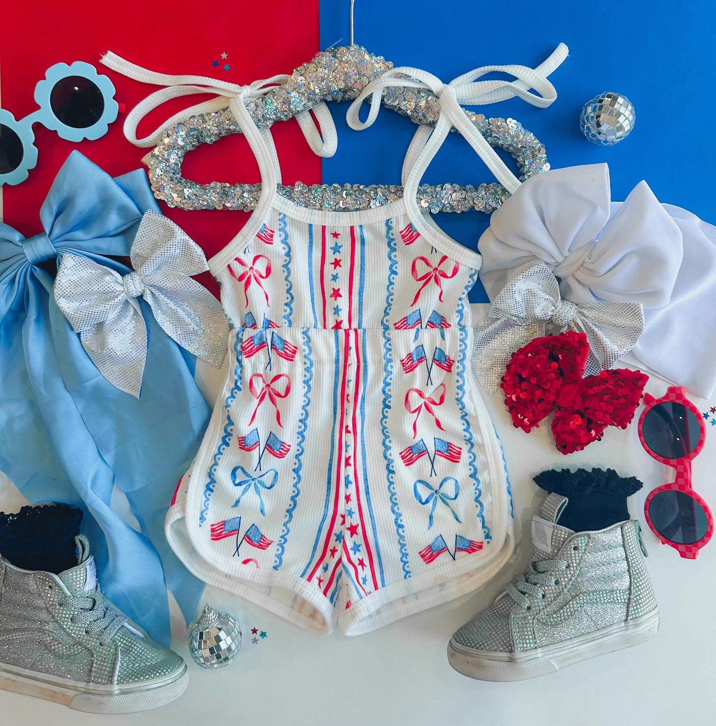 Red, White, & Bougie Romper RTS