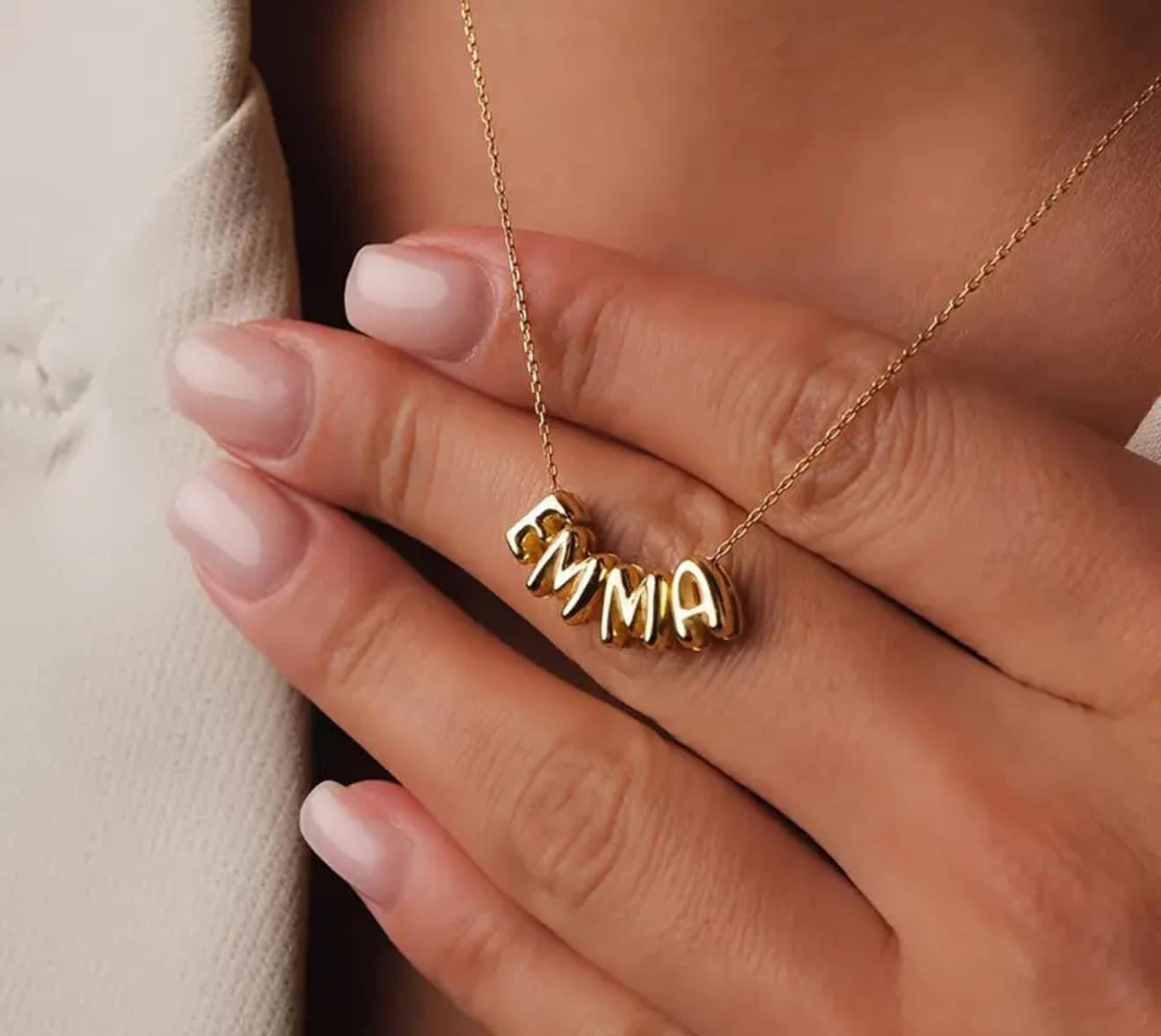 EMRYN Bubble Letter Necklace