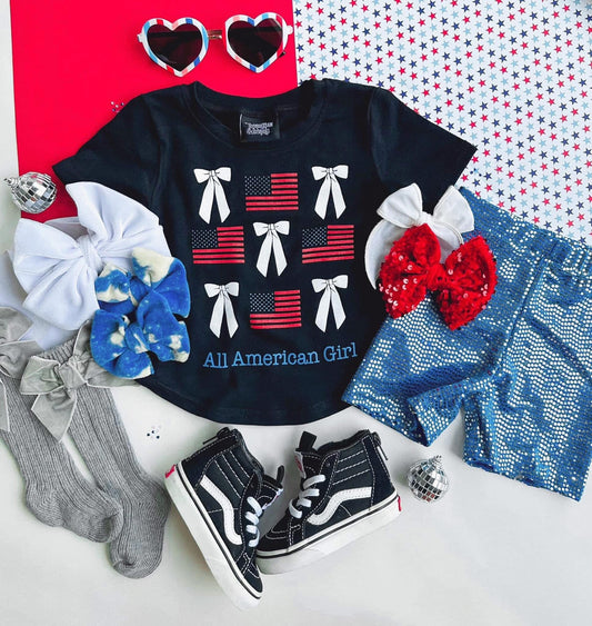 Blue Sequin Bikers 2T