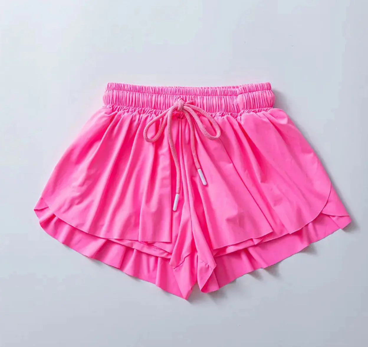 Barbie Pink Tulip Flowy Shorts W/Built in Spandex 6/7Y