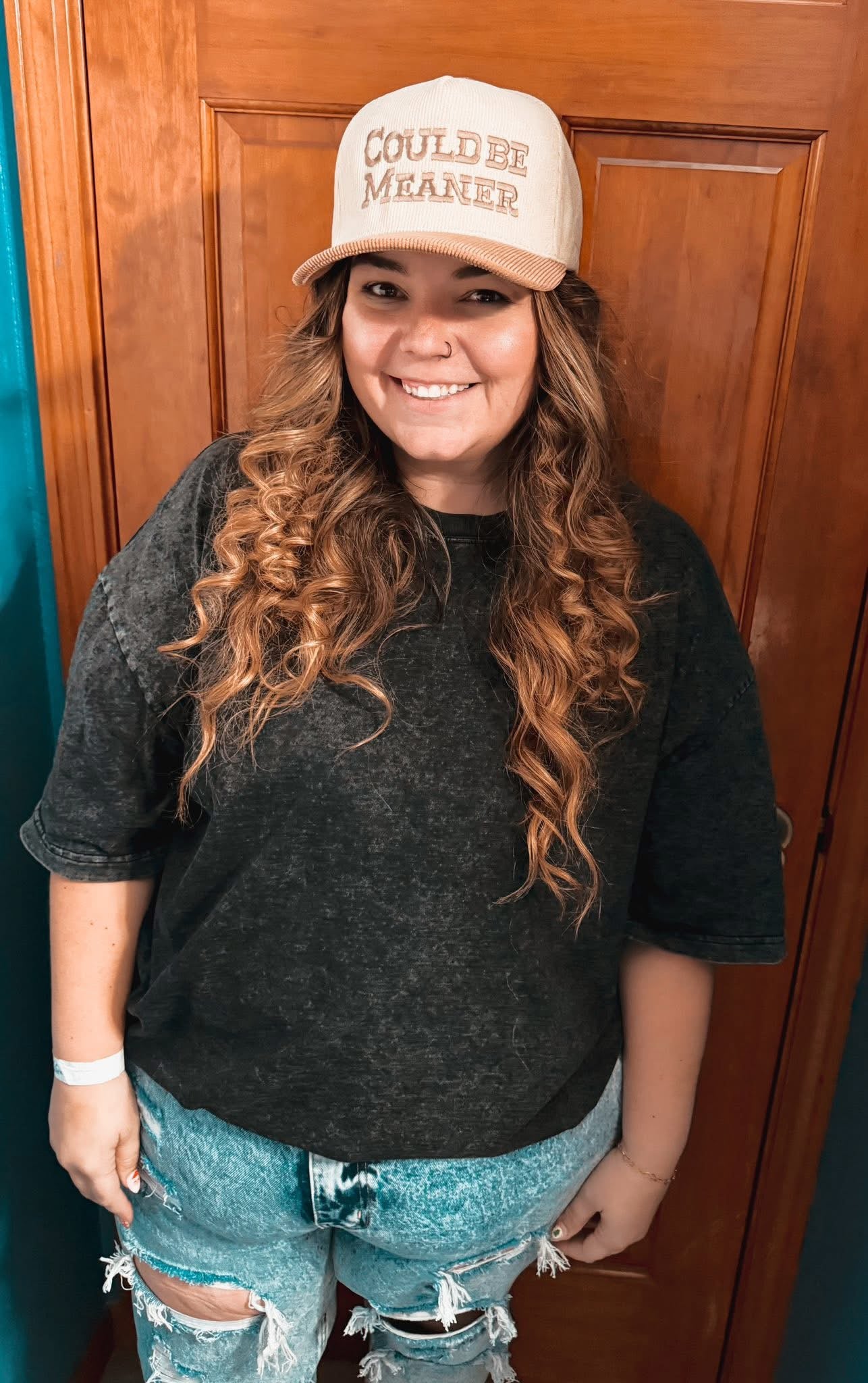 Could Be Meaner Corduroy Embroidered Hat RTS