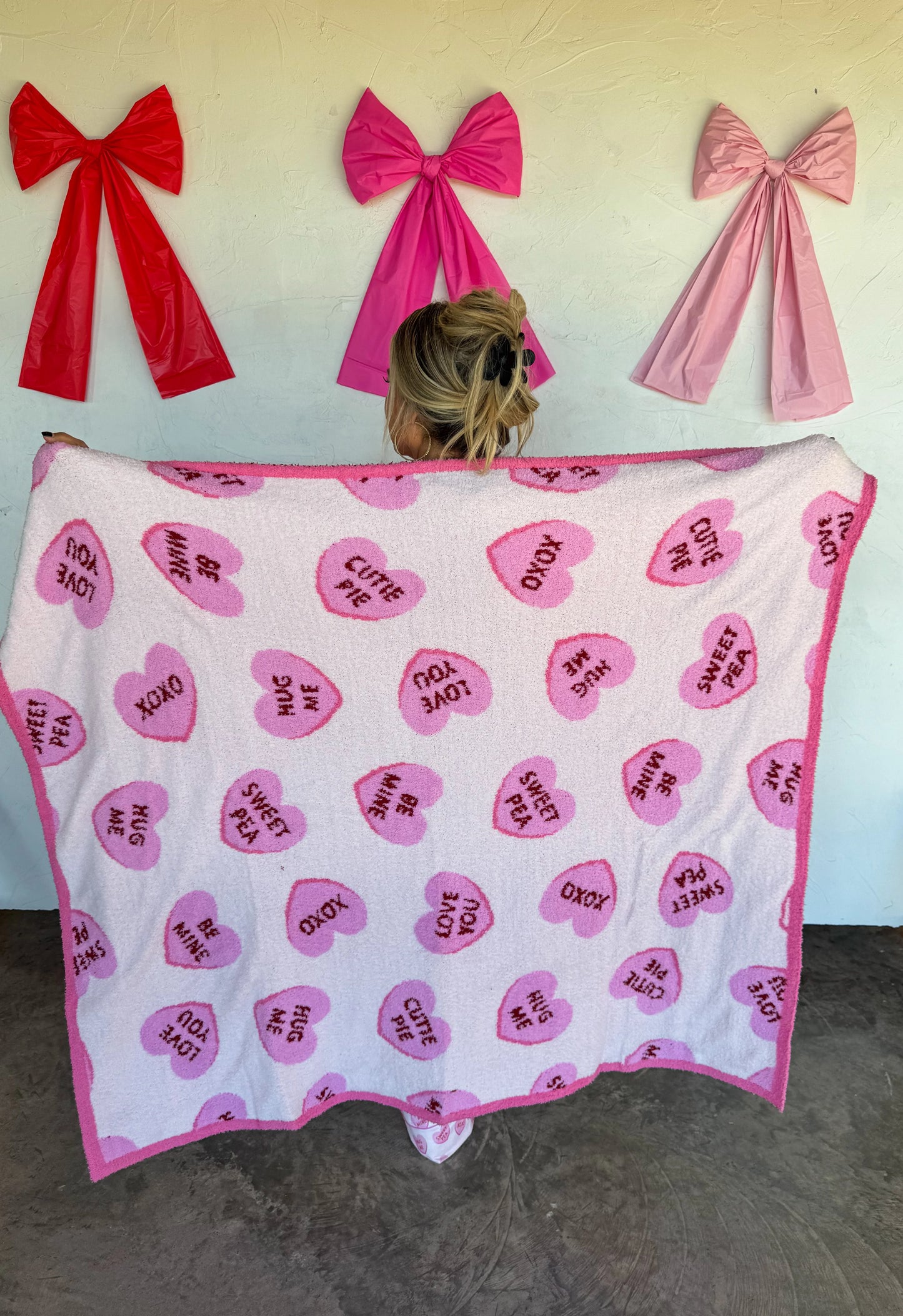 Candy Hearts Luxe Throw RTS
