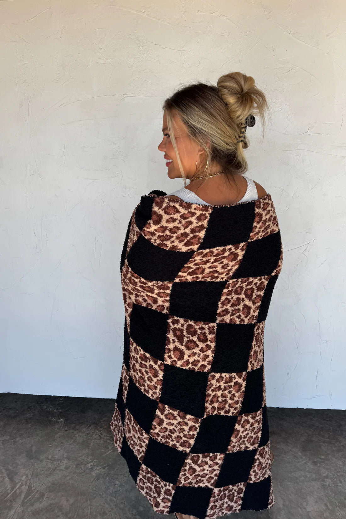 Checkered Leopard Luxe BLANKET PreO