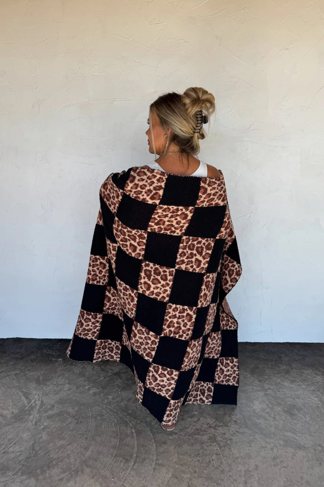 Checkered Leopard Luxe BLANKET PreO