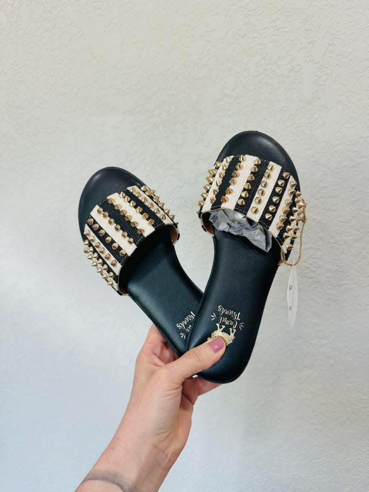 Cassie Slip On Studded Sandal