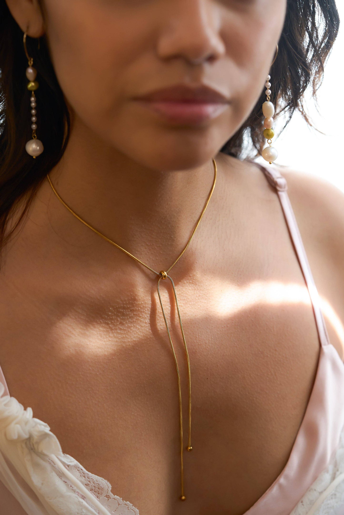 18k Gold Plated Houston Bolo Western Necklace